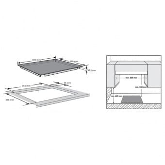 Схема встраивания Hotpoint-Ariston PCN 640 T OW R