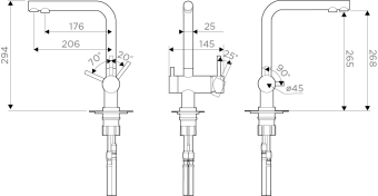 Схема встраивания Omoikiri Nagano