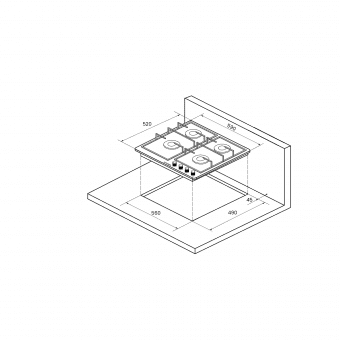 Kuppersberg TG 69 W газовая поверхность