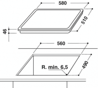 Схема встраивания Hotpoint-Ariston HR 603 X