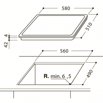 Схема встраивания Hotpoint-Ariston HR 622 C