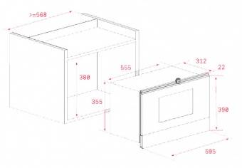 Схема встраивания Teka ML 822 BIS L WHITE