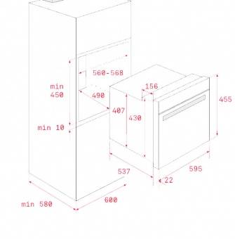 Схема встраивания Teka HSC 635 SS